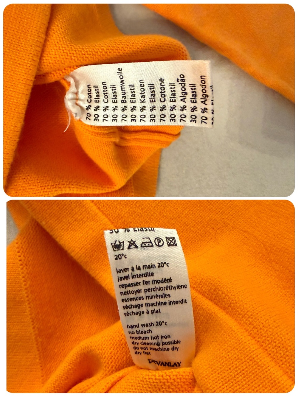Vintage Collector Lacoste Made in France Orange Crewneck Knit Sweater XS-S FR 36 - Picture 16 of 17